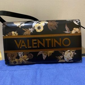 Valentino Floral Logo-Adorned Leather